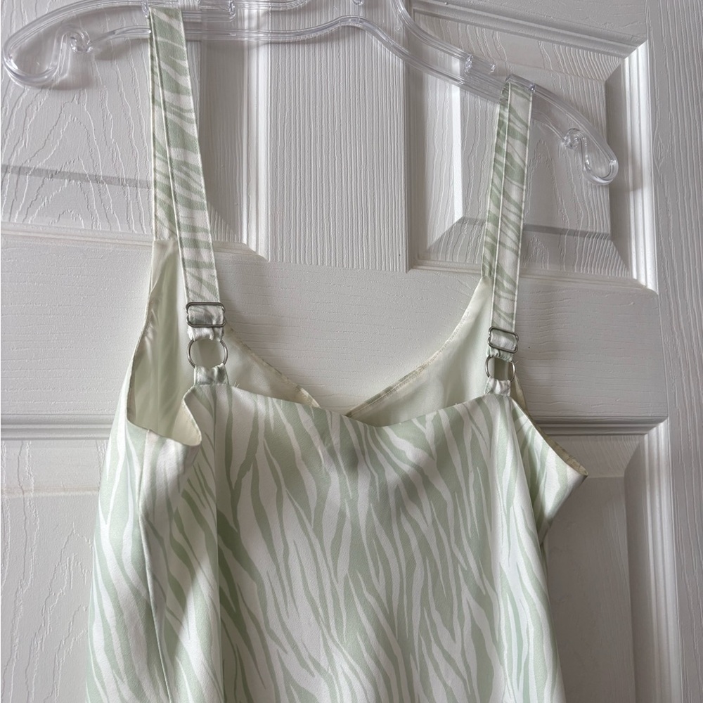 Dynamite Cream Midi Slip Dress Spaghetti Strap V-Neck - Picture 6 of 6